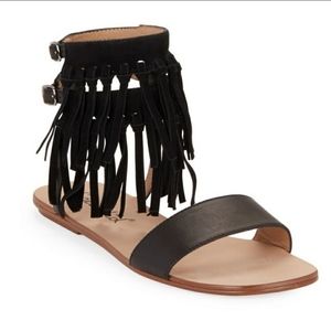 Splendid fringe ankle strap sandals size 7.5